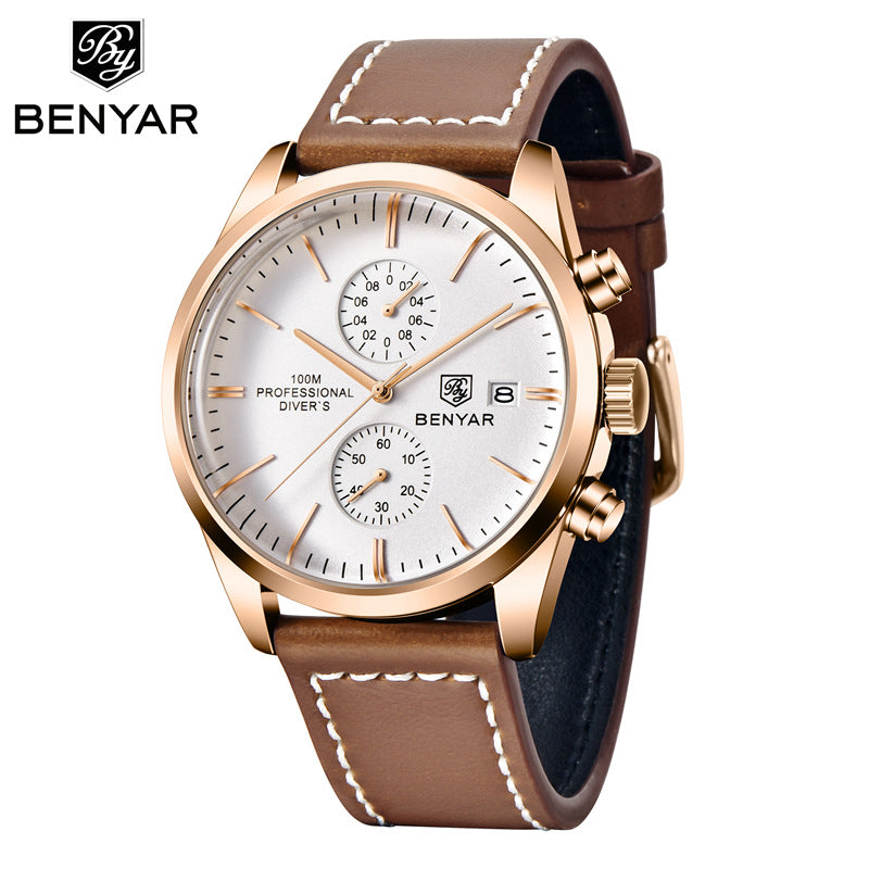 BENYAR 5187 Multifunctional Quartz Men's Watch